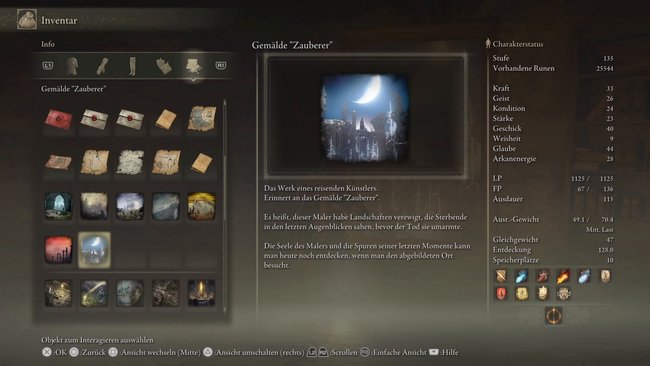 Elden Ring: Die dünne Schrift und kleine Textgröße im Spiel sorgt seit Release dafür, dass User sich über die Lesbarkeit beschweren. Gefixt hat From Software das Problem nicht. (Quelle: GIGA / From Software)