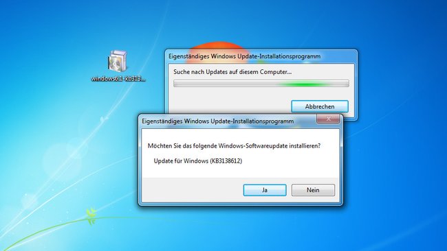 Windows 7 fragt, ob das Update KB3138612 installiert werden soll. (Bildquelle: GIGA)