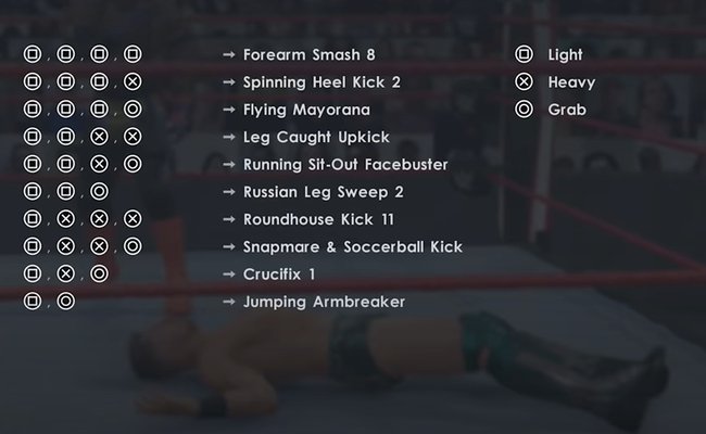 WWE 2K22 Kombos