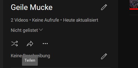 YouTube Playlist teilen