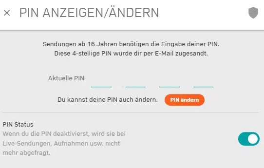 Zattoo Jugenschutz PIN