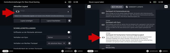 Steam Deck Controller-Layout anpassen q_giga