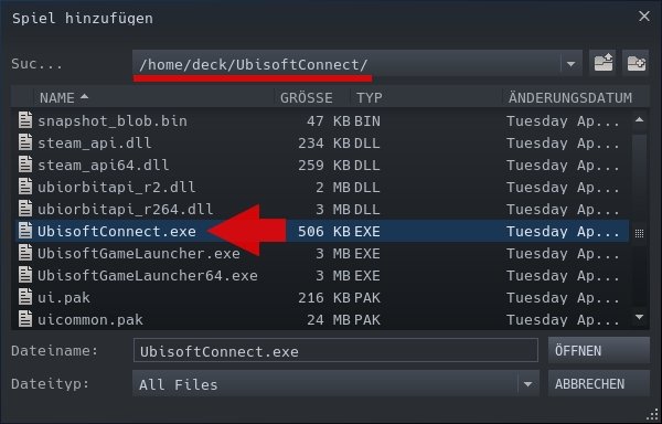 Steam Deck Ubisoft Connect Launcher hinzufuegen q_giga