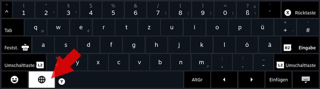 Steam Deck virtuelle Tastatur Layout wechseln q_giga