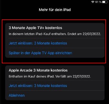 Apple TV kostenlos