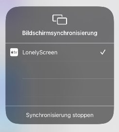 iPhone Bildschirmsynchronisierung