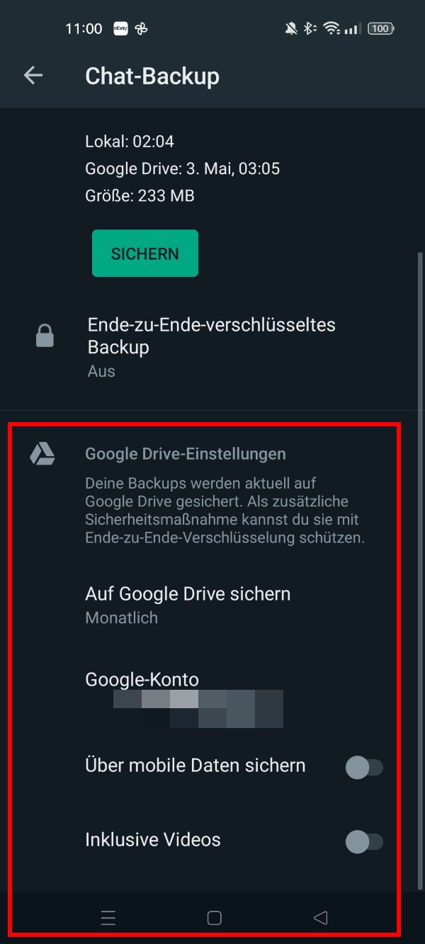 WhatsApp Google Drive