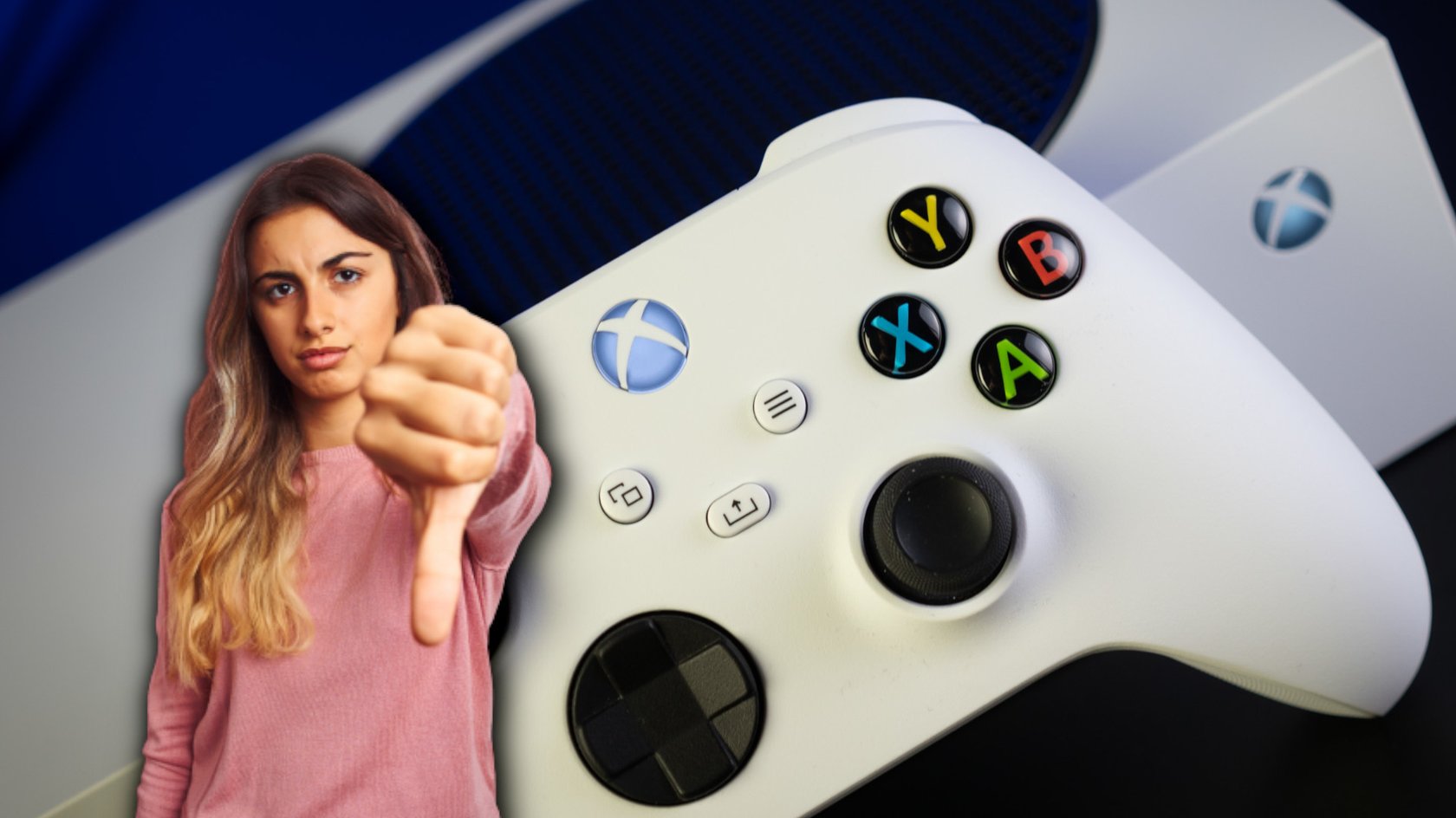 Die Xbox Series S mit Controller.