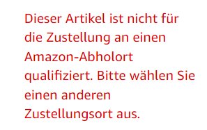 Amazon Packstation verboten