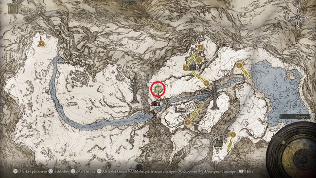 Fundort des Todesritenvogels beim Berggipfel der Riesen (Quelle: Screenshot GIGA).