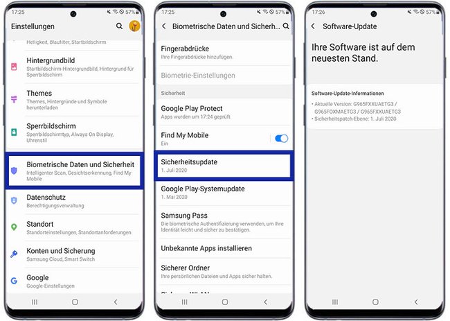 So installiert ihr Sicherheits-Updates. (Bildquelle: Samsung)