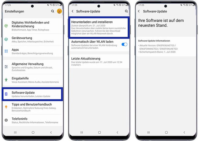 So installiert ihr Software-Updates auf dem Samsung (Galaxy. Bildquelle: Samsung)