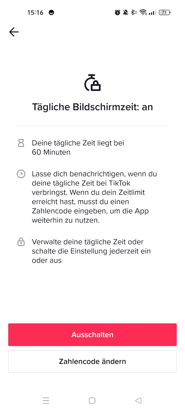 TikTok Bildschirmzeit