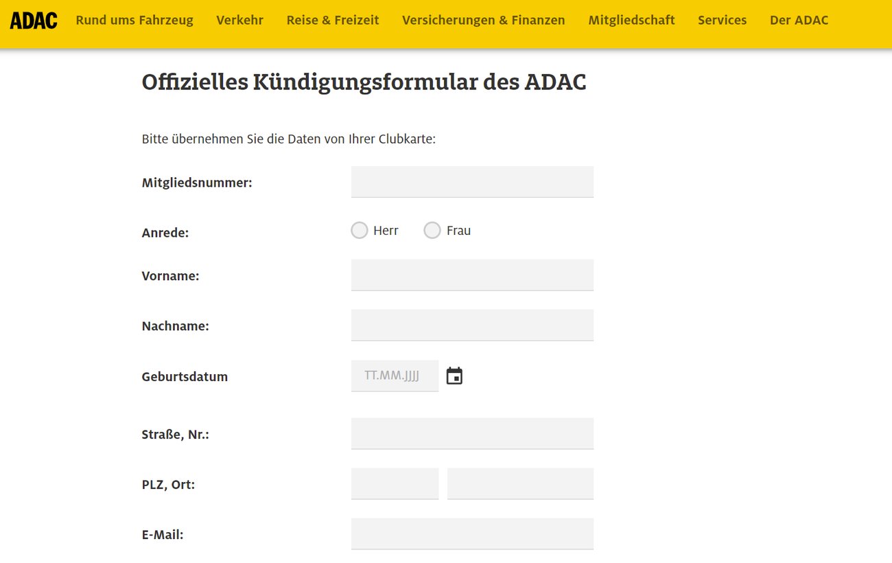ADACMitgliedschaft kündigen So geht