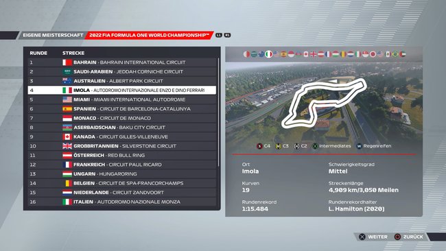 Setup für Imola in F1 22 (Quelle: Screenshot GIGA).