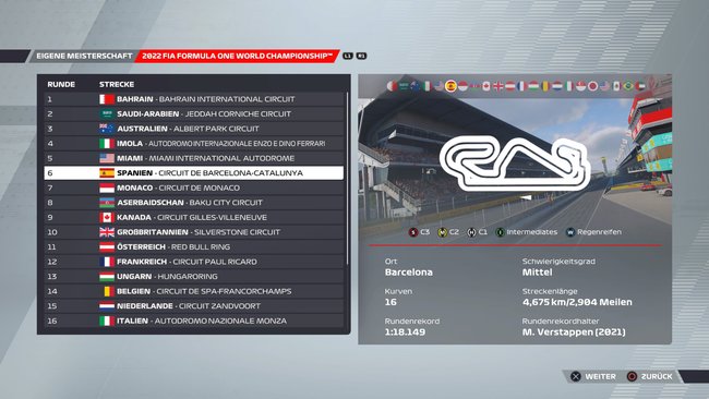 Setup für Spanien in F1 22 (Quelle: Screenshot GIGA).