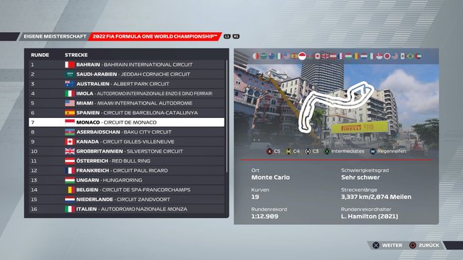 Setup für Monaco in F1 22 (Quelle: Screenshot GIGA).