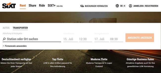 Sixt Miete