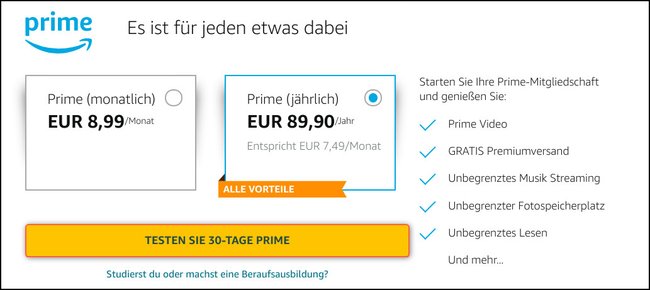 Das waren die Kosten für Amazon-Prime bis zum 04.02.2024. (Bildquelle: GIGA)