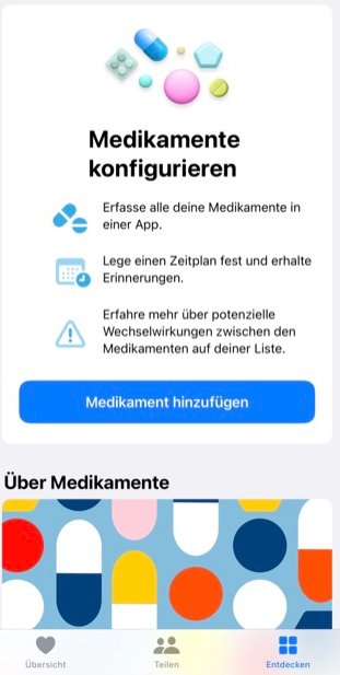 iOS 16 Medikamente
