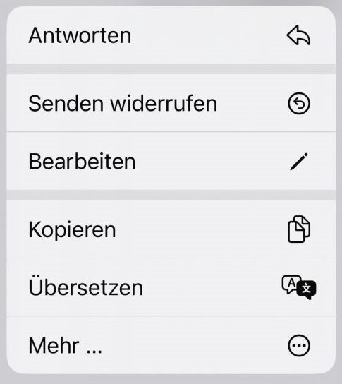 iOS 16 Nachricht ändern