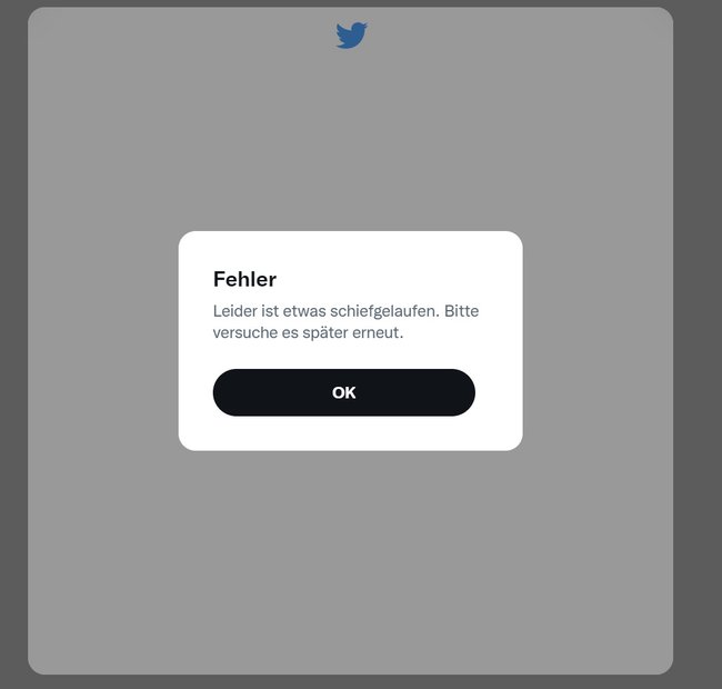 Twitter ist down