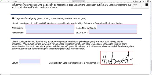 Unterschriebene PDF-Datei, in Firefox geladen