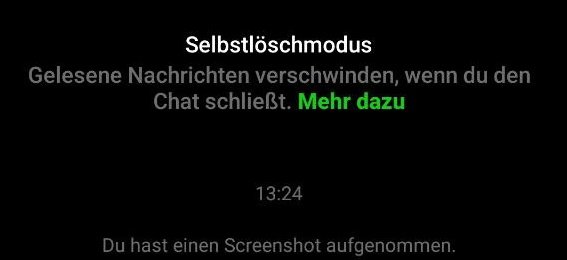 FAcebook selbstlösch Modus