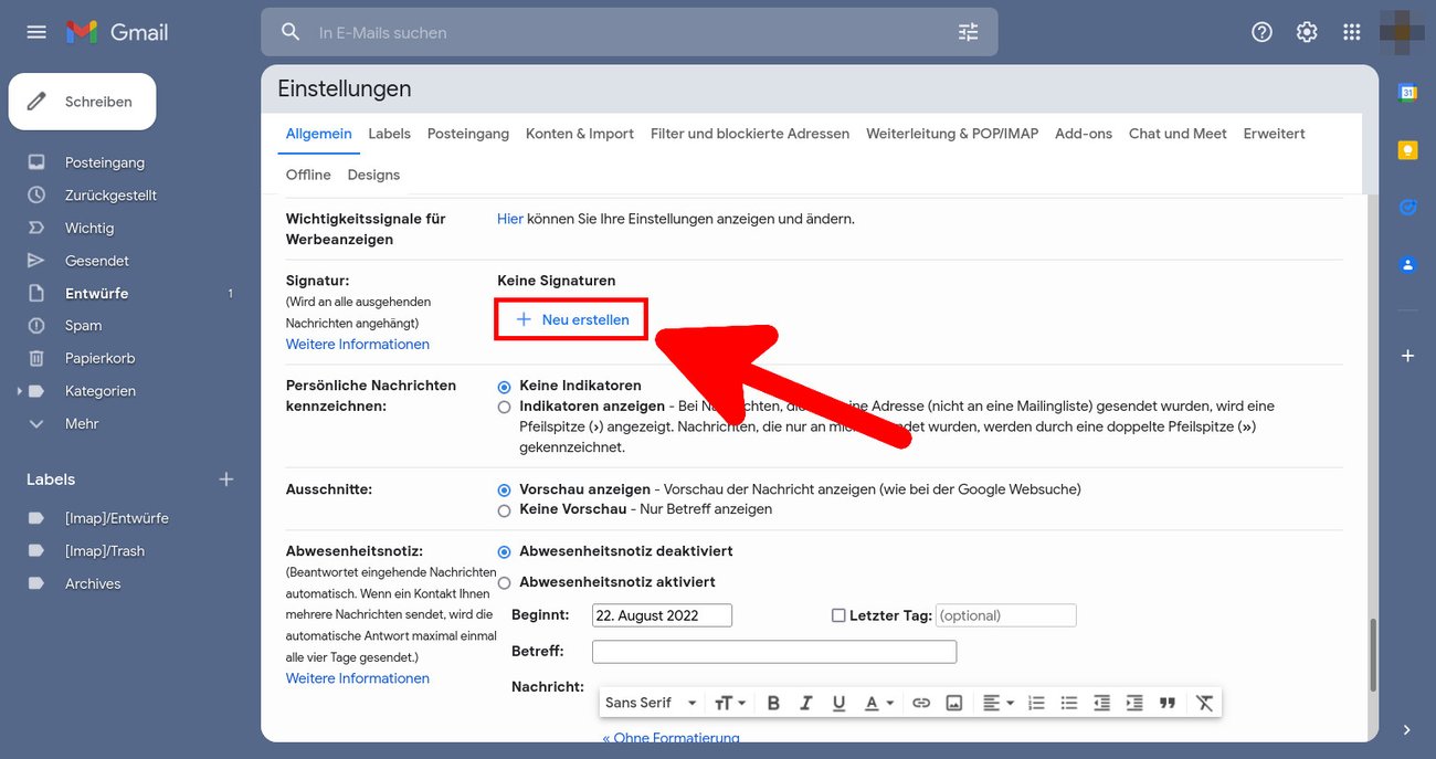 Gmail-Signatur erstellen und ändern – so geht's