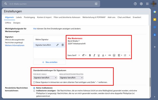 Gmail-Signatur erstellen und ändern – so geht's