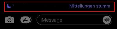 iMessage Mitteilungen stumm