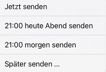 iOS 16 Mail später senden