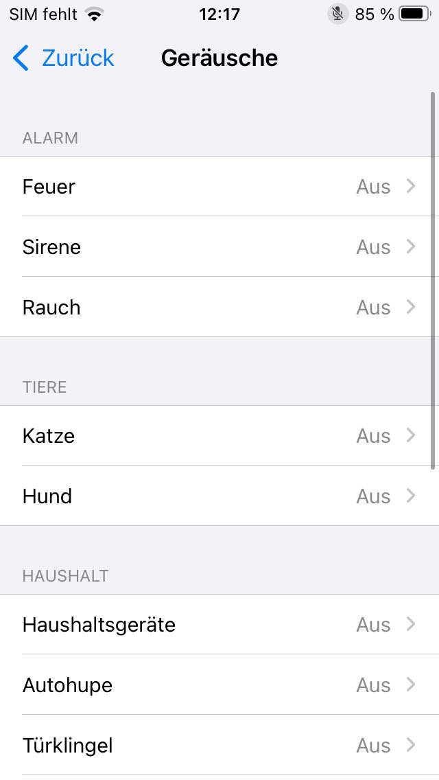 iPhone Geräusche