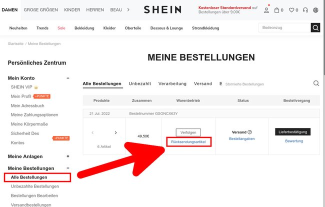 Shein-Rücksendung – so schickt ihr Kleidung zurück