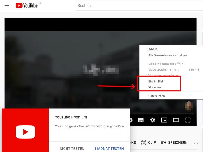 YouTube Bild in Bild