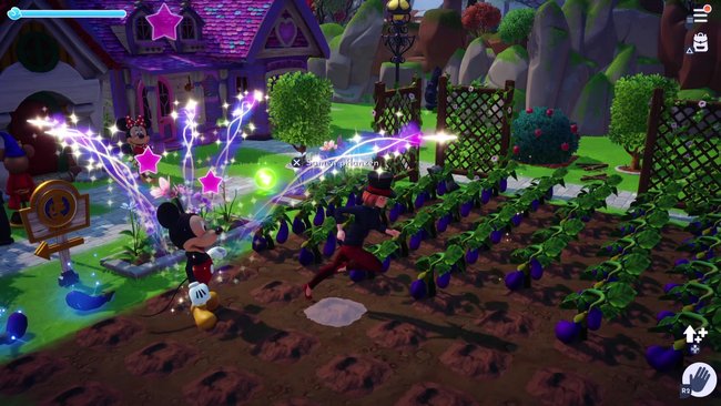 Micky übt seine Rolle in Disney Dreamlight Valley aus