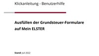 Ausfüllen der Grundsteuer-Formulare auf Mein ELSTER: Handbuch im PDF-Format