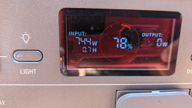 744 Watt Solar-Eingangsleistungwaren das Maximum in unserem Test. (Bildquelle: GIGA)