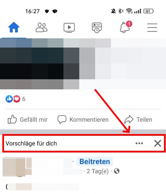 Facebook Vorschläge