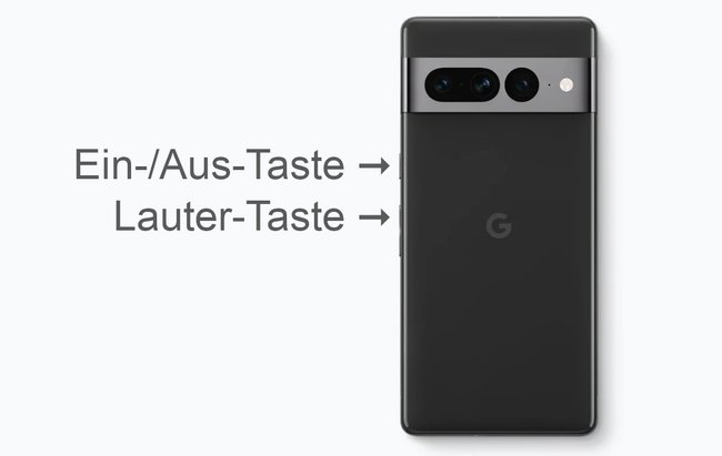 Haltet diese beiden Tasten gedrückt, bis die Ausschalten-Option angezeigt wird. (Bildquelle: Google / Edit: GIGA)