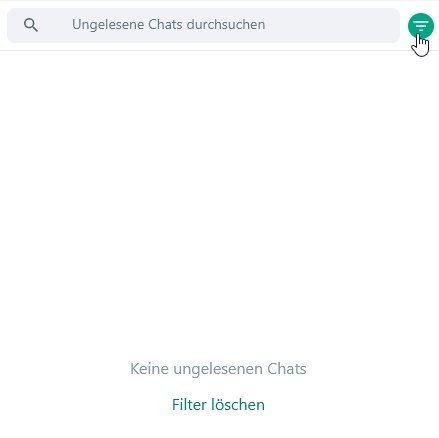 Screenshot of WhatsApp desktop app - with unread messages filter.