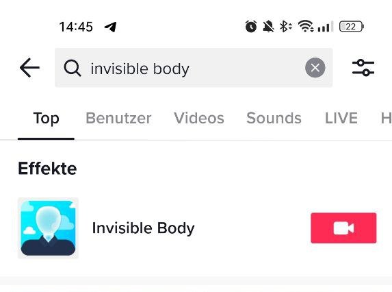 TikTok unsichtbar