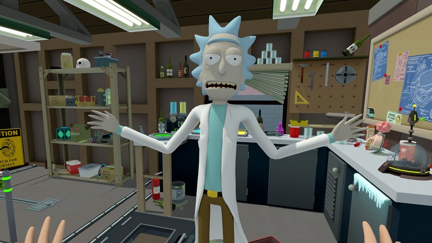 Rick Sanchez im Spiel Rick and Morty Virtual Rickality.