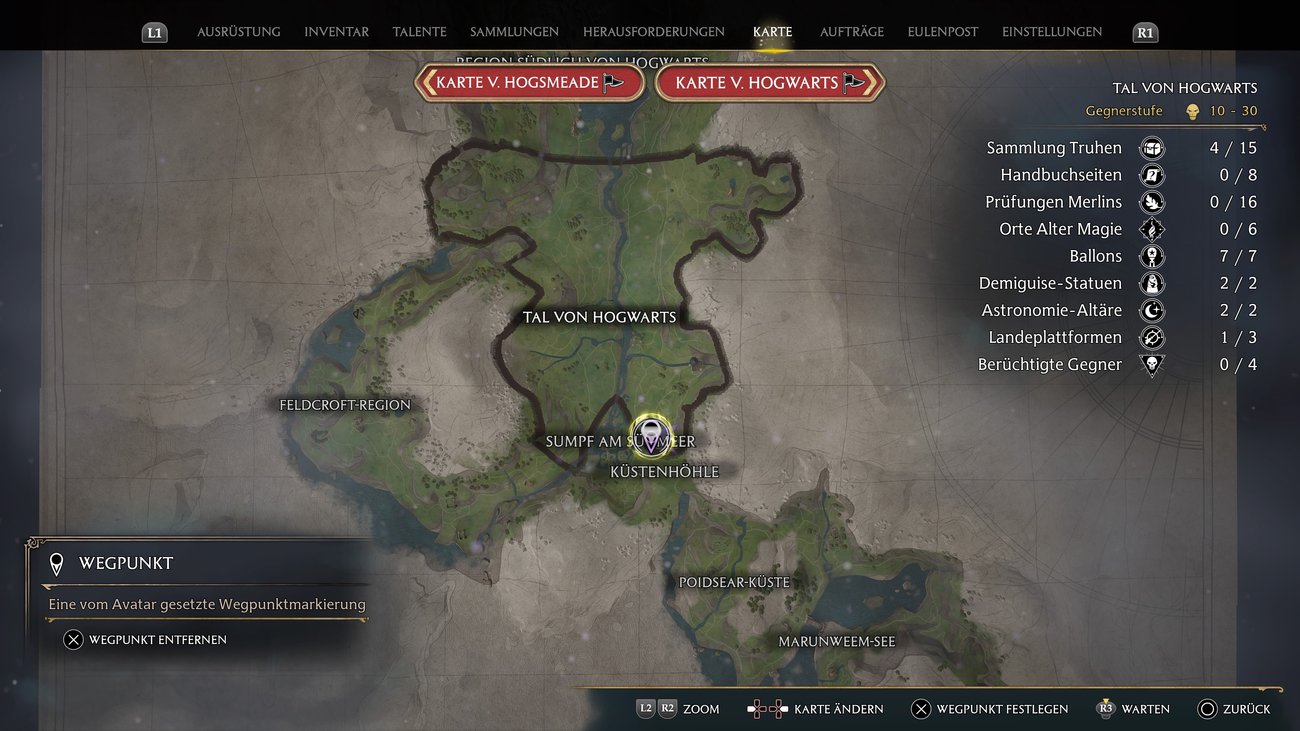 Hogwarts Legacy Alle 20 Landeplattformen finden