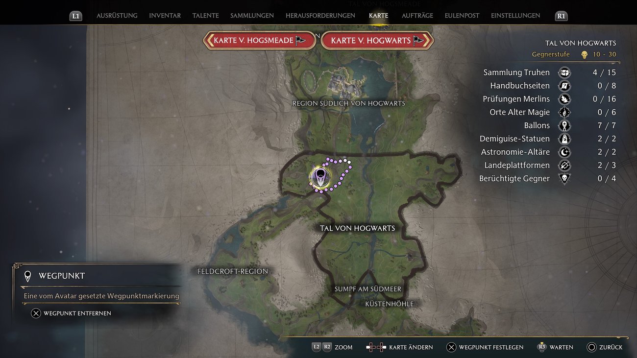 Hogwarts Legacy Alle 20 Landeplattformen finden