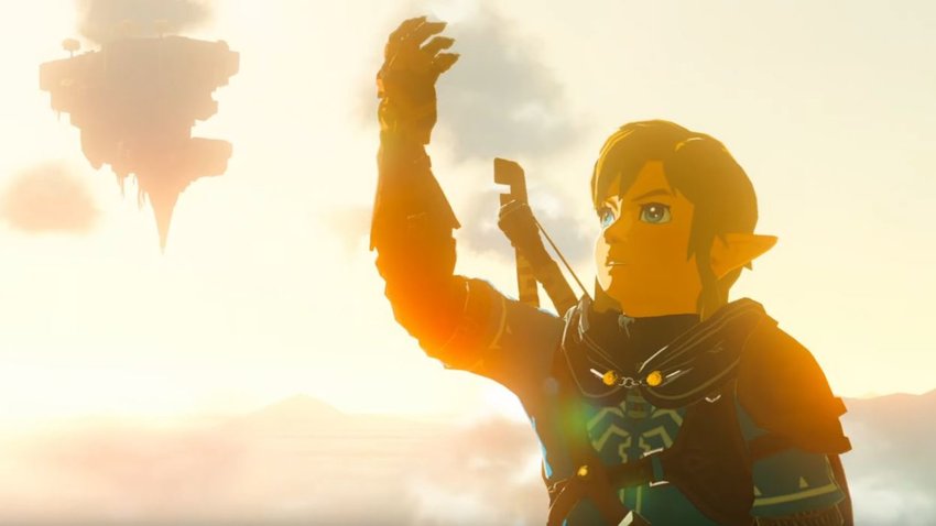 The image shows a screenshot from The Legend of Zelda: Tears of the Kingdom