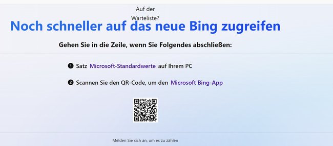 Bing Anmeldung