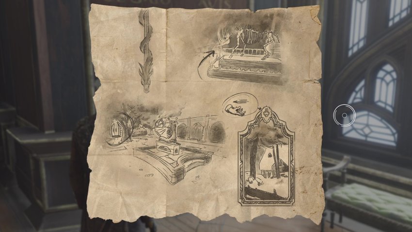 Wir zeigen euch, wie ihr mit Arthurs Schatzkarte in Hogwarts Legacy das geheime Lager im Schloss finden könnt (Quelle: Screenshot GIGA).