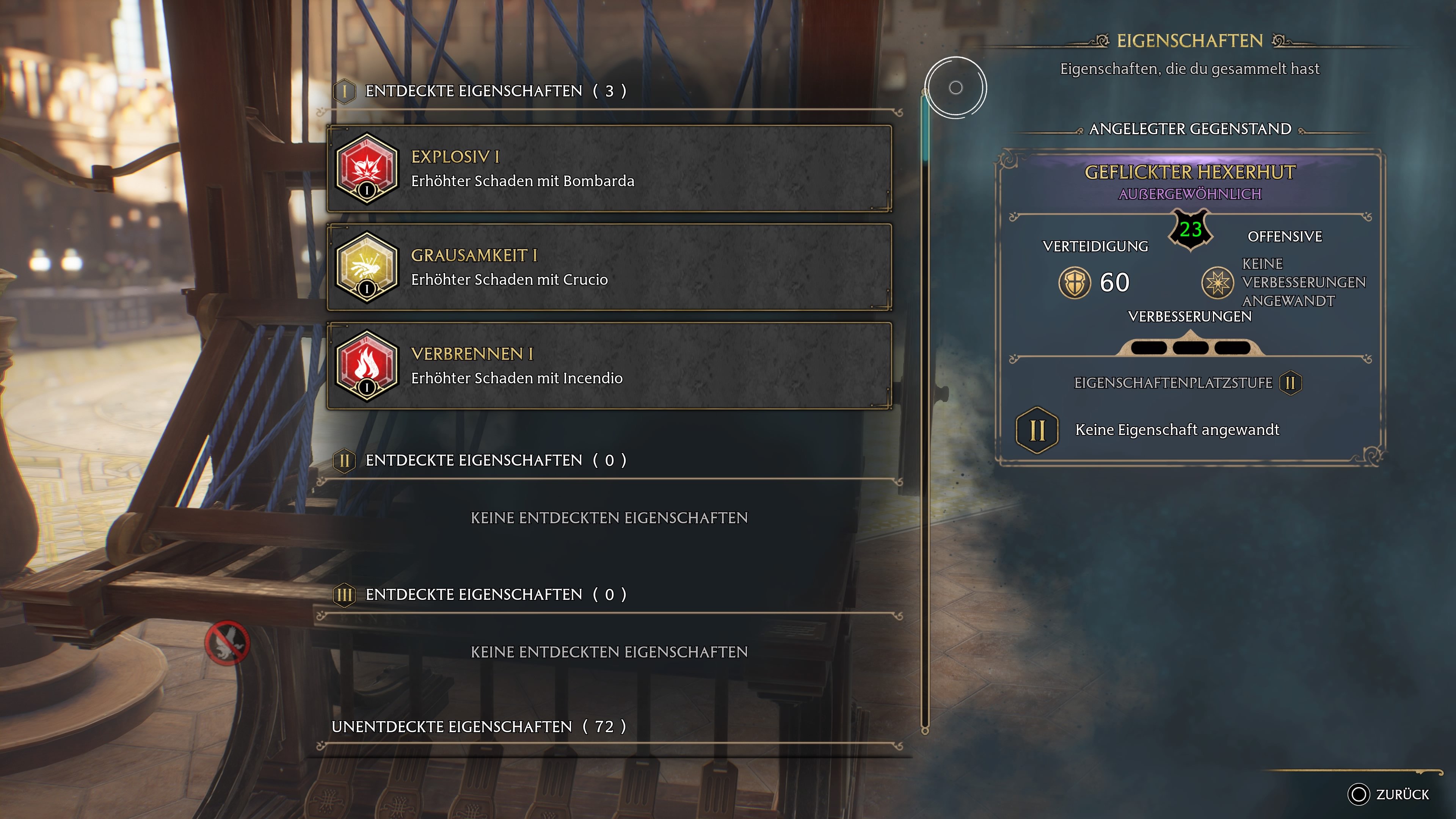 Hogwarts Legacy Eigenschaften Finden