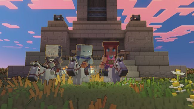 Startbildschirm des Multiplayer in Minecraft Legends